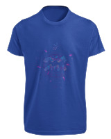 T-Shirt Fit Αντρικό - Aquarius Colorfull - Color Thumbnail Μπλε Ρουά