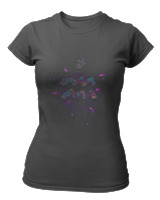 T-Shirt Στενή Γραμμή Γυναικείο - Aquarius Colorfull - Color Thumbnail Ανθρακί