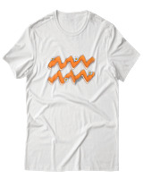 T-Shirt  Γυναικείο - Aquarius Flowers - Color Thumbnail Άσπρο