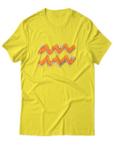 T-Shirt  Γυναικείο - Aquarius Flowers - Color Thumbnail Κίτρινο