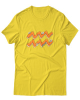 T-Shirt  Γυναικείο - Aquarius Flowers - Color Thumbnail Κίτρινο Χρυσό