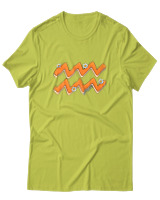 T-Shirt  Γυναικείο - Aquarius Flowers - Color Thumbnail Λαχανί