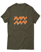 T-Shirt  Γυναικείο - Aquarius Flowers - Color Thumbnail Χακί