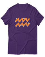 T-Shirt  Γυναικείο - Aquarius Flowers - Color Thumbnail Μώβ