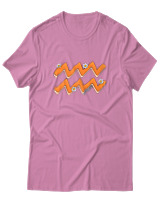 T-Shirt  Γυναικείο - Aquarius Flowers - Color Thumbnail Ροζ