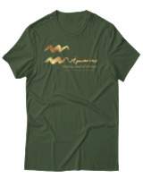 T-Shirt Αντρικό - Aquarius Gold - Color Thumbnail Κυπαρισσί