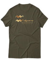 T-Shirt Αντρικό - Aquarius Gold - Color Thumbnail Χακί