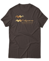 T-Shirt Αντρικό - Aquarius Gold - Color Thumbnail Καφέ