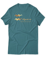 T-Shirt Αντρικό - Aquarius Gold - Color Thumbnail Μπλε Πράσινο