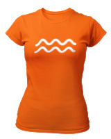 T-Shirt Στενή Γραμμή Γυναικείο - Aquarius Just Lines - Color Thumbnail Πορτοκαλί