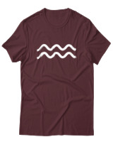 T-Shirt  Γυναικείο - Aquarius Just Lines - Color Thumbnail Μπορντό