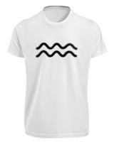T-Shirt Fit Αντρικό - Aquarius Just Lines - Color Thumbnail 'Ασπρο