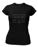 T-Shirt Στενή Γραμμή Γυναικείο - Aquarius Square - Color Thumbnail Μαύρο