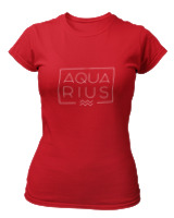 T-Shirt Στενή Γραμμή Γυναικείο - Aquarius Square - Color Thumbnail Κόκκινο