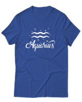 T-Shirt Αντρικό - Aquarius Stars - Color Thumbnail Μπλε Ρουά