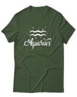 T-Shirt Αντρικό - Aquarius Stars - Color Thumbnail Κυπαρισσί