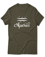 T-Shirt Αντρικό - Aquarius Stars - Color Thumbnail Χακί