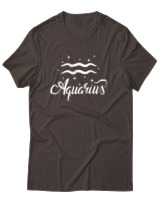 T-Shirt Αντρικό - Aquarius Stars - Color Thumbnail Καφέ