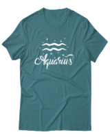 T-Shirt Αντρικό - Aquarius Stars - Color Thumbnail Μπλε Πράσινο