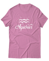 T-Shirt Αντρικό - Aquarius Stars - Color Thumbnail Ροζ