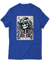 T-Shirt  Γυναικείο - Aquarius Tarot Cards - Color Thumbnail Μπλέ Ρουά