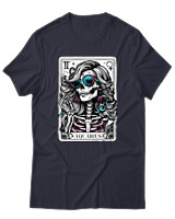 T-Shirt  Γυναικείο - Aquarius Tarot Cards - Color Thumbnail Σκούρο Μπλέ