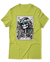 T-Shirt  Γυναικείο - Aquarius Tarot Cards - Color Thumbnail Λαχανί