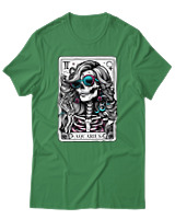 T-Shirt  Γυναικείο - Aquarius Tarot Cards - Color Thumbnail Πράσινο