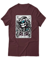 T-Shirt  Γυναικείο - Aquarius Tarot Cards - Color Thumbnail Μπορντό