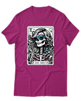 T-Shirt  Γυναικείο - Aquarius Tarot Cards - Color Thumbnail Φούξια