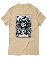 T-Shirt  Γυναικείο - Aquarius Tarot Cards - Color Thumbnail Μπέζ