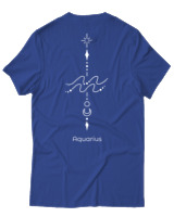 T-Shirt Αντρικό - Aquarius Tattoo - Color Thumbnail Μπλε Ρουά
