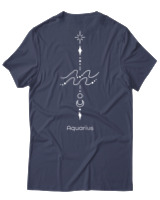 T-Shirt Αντρικό - Aquarius Tattoo - Color Thumbnail Μπλε Γκρι