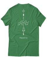 T-Shirt Αντρικό - Aquarius Tattoo - Color Thumbnail Πράσινο
