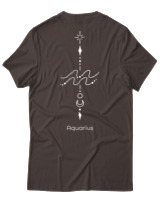 T-Shirt Αντρικό - Aquarius Tattoo - Color Thumbnail Καφέ