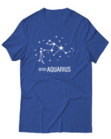 T-Shirt Αντρικό - Aquarius Universe - Color Thumbnail Μπλε Ρουά