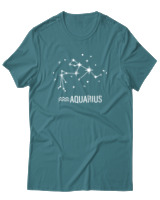 T-Shirt  Γυναικείο - Aquarius Universe - Color Thumbnail Μπλέ Πράσινο