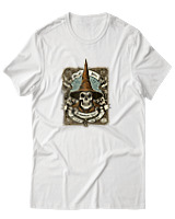 T-Shirt Αντρικό - Arcane Skull - Color Thumbnail Άσπρο