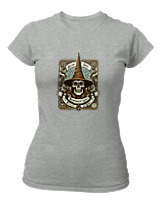 T-Shirt Στενή Γραμμή Γυναικείο - Arcane Skull - Color Thumbnail Γκρι Μελανζέ