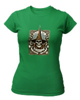 T-Shirt Στενή Γραμμή Γυναικείο - Arcane Skull - Color Thumbnail Πράσινο