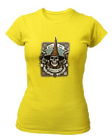 T-Shirt Στενή Γραμμή Γυναικείο - Arcane Skull - Color Thumbnail Κίτρινο