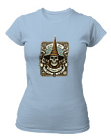 T-Shirt Στενή Γραμμή Γυναικείο - Arcane Skull - Color Thumbnail Γαλάζιο