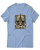 T-Shirt  Γυναικείο - Arcane Skull - Color Thumbnail Γαλάζιο