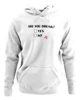 Φούτερ με κουκούλα Αντρικό - Are You Drunk - Color Thumbnail ΄Ασπρο
