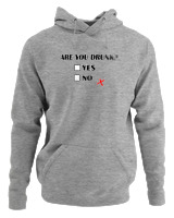 Φούτερ με κουκούλα Αντρικό - Are You Drunk - Color Thumbnail Γκρι Μελανζέ