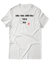 T-Shirt Αντρικό - Are You Drunk - Color Thumbnail Άσπρο