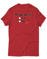 T-Shirt Αντρικό - Are You Drunk - Color Thumbnail Κόκκινο