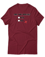 T-Shirt Αντρικό - Are You Drunk - Color Thumbnail Σκούρο Κόκκινο