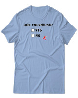 T-Shirt Αντρικό - Are You Drunk - Color Thumbnail Γαλάζιο