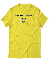 T-Shirt Αντρικό - Are You Drunk - Color Thumbnail Κίτρινο